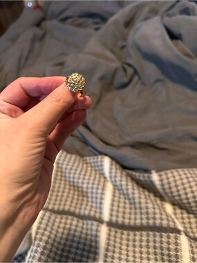 Gold Crystal Cluster Dome Ring - Women Jewelry